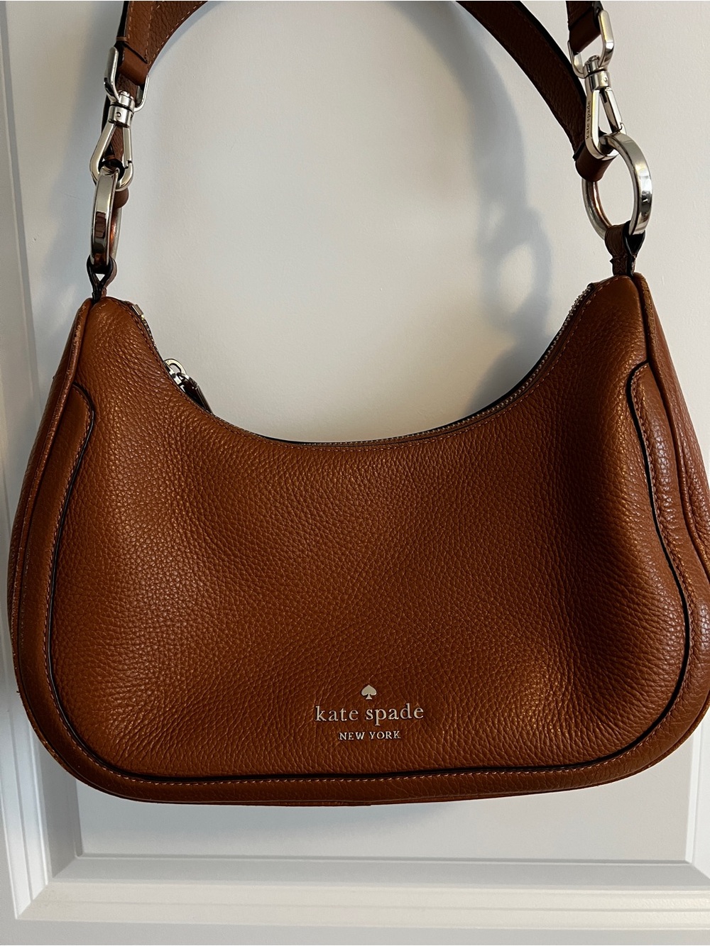 kate spade Brown Pebbled Leather Crossbody Bag